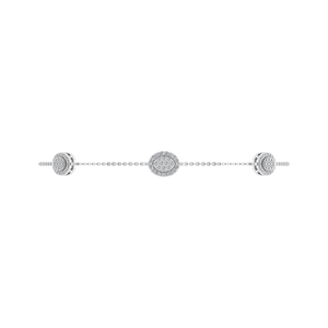 Elegant Women's 950 Platinum Tennis <b>Bracelet</b> Dainty Oval Shaped VVS D <b>Moissanite</b> Cluster for Daily Wear and Party Gifting - Product Image 3
