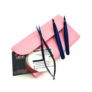 แหนบสปริงคิ้วแบบปลายเรียวพลาสม่าสีม่วงโลโก้แบบยั่งยืนทำจากสเตนเลสใช้เพื่อความงาม - Product Image 1