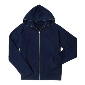 Chaqueta Impermeable Oversize de Algodón 100% Personalizada de Alta Calidad para Hombre y Mujer al por Mayor, con Cremallera Completa y Capucha Lisa - Product Image 2