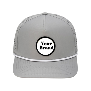 Wholesale Laser Cut Hole Vietnam <b>Hat</b> Manufacturer Custom Woven Patch Performance Sports Waterproof 5 Panel Golf <b>Caps</b> Supply - Product Image 1