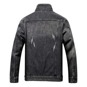 Veste en jean streetwear tendance OEM, nouvelle collection, tissu en coton de haute qualité, col rabattu, fermeture boutonnée, pour usage extérieur. - Product Image 3