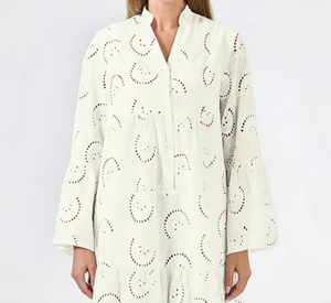 Meilleures Robes d'été décontractées pour femmes, style français, brodées, coupe trompette, haute qualité, collection 2025 - Product Image 2