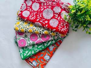 Napkin <b>Set</b> of 100 Block Print Cloth Napkins, Bohemian Cotton Mix and Match Reusable Table <b>Dinner</b> Napkins, Wedding Party Napkins - Product Image 3