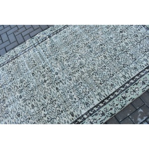 พรมวินเทจ ขนาด 4.8x8.2 ฟุต พรมตุรกีลายทางสีเทาดำ - Product Image 5