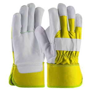 Gants de sécurité pour hommes taille XL personnalisée Gants de sécurité résistants pour travaux industriels en cuir de vache fendu avec doublure en coton latex anti-coupure - Product Image 4