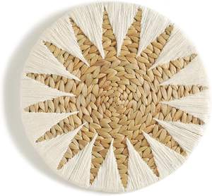 Nouveaux designs de décoration de panier mural-Jacinthe d'eau naturelle décoration murale chambre et salon OEM personnalisé Vietman - Product Image 3