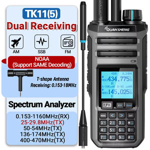 Quansheng TK11(8) TK11(5) 10W haute puissance NOAA pleine bande recevoir 999 canaux <span class=keywords><strong>Radio</strong></span> bidirectionnelle FM AM SSB <span class=keywords><strong>CB</strong></span> talkie-walkie <span class=keywords><strong>Radio</strong></span> - Product Image 6