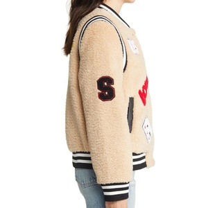 Chaquetas de béisbol de lana con bordado de chenilla personalizado 2024, ropa de calle Vintage, nuevo diseño, chaquetas universitarias Letterman para invierno - Product Image 5