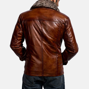 Chaqueta de Cuero para Hombre 2025, Estilo Universitario, Aviador, Chaquetas de Cuero Totalmente Personalizadas Hechas en la Industria Fazn, Chaquetas para Hombre - Product Image 4