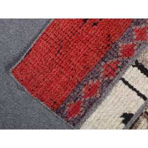 Tapis turc vintage, tapis de 2,1 x 5,8 pieds, tapis rouge Ikat - Product Image 5