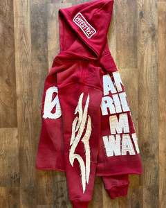 ชุดเสื้อมีฮู้ดสำหรับชายและหญิงวินเทจผ้าดิบปักเย็บขอบไซส์พิเศษสำหรับฤดูหนาว - Product Image 6