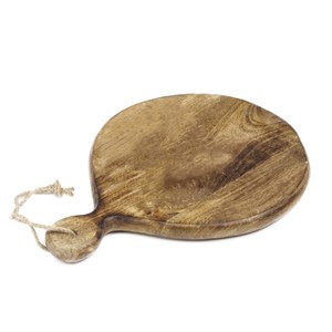 Tabla de cortar de borde vivo natural de madera de acacia de nuevo diseño con mango Bloque de cortar de madera para vegetales - Product Image 2