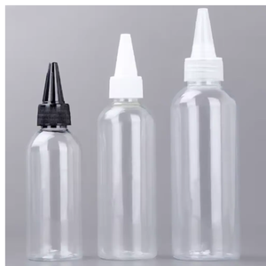 Taille personnalisée 30ml-200ml bouteille à presser blanc noir clair bouche supérieure pointu bouteilles en plastique pour huiles essentielles et pigments - Product Image 1