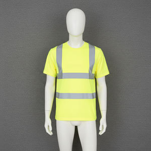 Camiseta de Seguridad para Hombre, Impermeable, de Manga Corta, Talla Grande, de Poliéster, Absorbente de Humedad, con Cinta Reflectante - Product Image 1