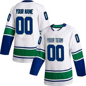 Camisetas de hockey personalizadas, rayas sublimadas con nombre de equipo y número, apliques bordados, ropa de hockey sobre hielo - Product Image 3