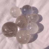 Esfera Miniatura de Cuarzo Transparente Natural, Bola de Cristal Pulida, Piedra Preciosa Curativa, Venta al por Mayor de Gujarat para Decoración de Bodas y Hogar