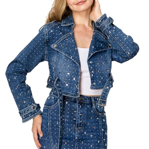 Chaqueta Vaquera de Mezclilla para Mujer, Estilo Vintage, Elegante, con Bolsillos Azules, Manga Larga, Otoño Invierno 2025 - Product Image 1