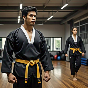 ชุดออกกำลังกายผ้าคอตตอน100% สำหรับผู้ชายชุดคาราเต้ผ้าฝ้าย100% คุณภาพสูงชุดฝึกซ้อม - Product Image 5