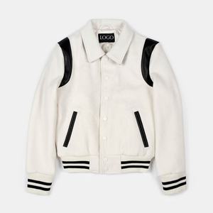 2025 último diseño mujeres Crop Varsity chaquetas prendas de vestir exteriores moda recortada Varsity Letterman chaquetas hechas por Isha Industry - Product Image 2