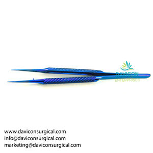 Fórceps de microatado de titanio personalizados, puntas de diamante con polvo - Product Image 5