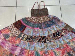 Boho Hippie Mujeres Falda Larga Gitana, Cintura Alta Patchwork Capa Falda Vestido Para Mujeres, Hippie Boho Estilo Lujo Y Atractivo - Product Image 2