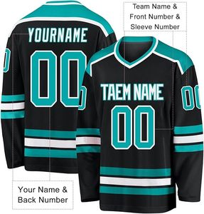 OEM personalizado tackle sarga bordado Hockey Jerseys nuevo equipo sublimación desgaste del hockey sobre hielo - Product Image 3