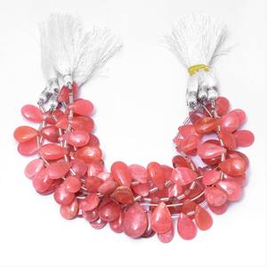 Rodocrosita AAA 8x13mm-9x14mm Cuentas Briolette de pera Lisa Cuentas de piedras preciosas semipreciosas de Rodocrosita natural para la fabricación de joyas - Product Image 6