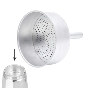 Caffettiera Classica in Alluminio a Induzione con Imbuto, 12 Tazze - Product Image 1