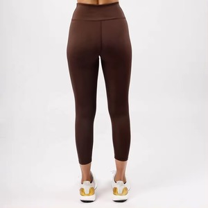 2025 Collection Best Women's High-Waist 100% Cotton <b>Leggings</b> for Fitness and Fashion <b>Knitted</b> Fabric - Product Image 2