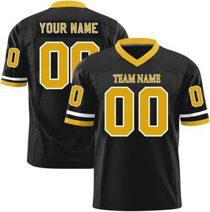 Malla Poliéster Fútbol Jerseys OEM Manga Rayas Secado rápido Equipo personalizado Logo Nombre Números Sublimación Imprimir Uniformes - Product Image 5