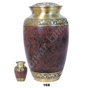 Brown Marble Brass Cremation Urns for Human <b>Ashes</b> Container Jar <b>Pot</b> - Product Image 1