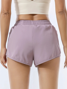 Short de yoga pour femme, double couche élastique en spandex, leggings d'entraînement pour femme, pantalon court pour gym et sport - Product Image 4