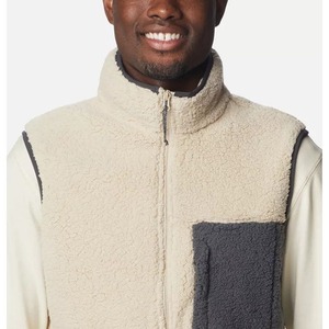 Nouvelle Collection d'hiver hommes solide col rabattu épais gilet mâle Polyester polaire chaud gilet sans manches veste pour l'hiver - Product Image 6