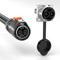 Connecteur hybride mâle-femelle étanche à verrouillage rapide 120A+10A MJ32 2+5 broches IP67 pour transmission de signal BMS