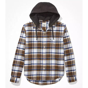 Camisetas de franela pesada personalizadas para hombre, camisetas de manga larga de color sólido, franelas transpirables de talla grande para primavera - Product Image 2