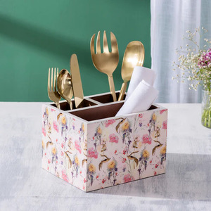 Soporte para cubiertos impreso multiusos para mesa de comedor, utensilios de cocina, soporte para cubiertos hecho a mano, soporte para cubiertos de MDF - Product Image 5