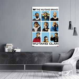 โปสเตอร์ Wu-Tang Clan พิมพ์ดิจิทัลบนผ้าโพลีเอสเตอร์ ของตกแต่งบ้าน ป้ายแขวน แบรนด์แท้ - Product Image 4