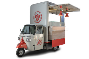 Piaggio Ape Food Coffee, Equipo Agrícola Móvil de Acero, Superficie Galvanizada, Rodamientos de Bolas, Garantía de 3 Años (Amarillo), Carga de 200 kg - Product Image 3