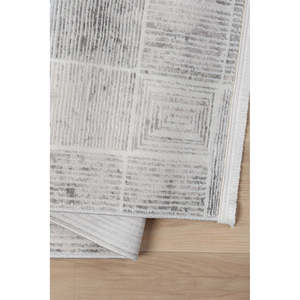 Alfombra de Área Netline Home Depot KD005, Diseño Moderno de Terciopelo, Gris, 100% Micro Poliéster, No Desprende Pelusa, Fácil de Limpiar, Duradera, para Dormitorio, 80x150cm - Product Image 1