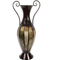 Vase à fleur en métal cuivre personnalisé à chaud martelé avec des accessoires de jardin antiques Pot de fleur décoratif de salon