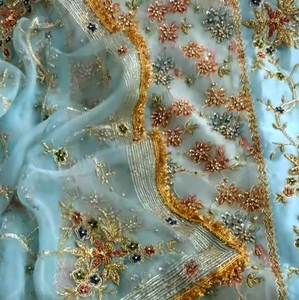 Costumes traditionnels indiens brodés à la main non cousus de créateur moderne pour femmes beaux costumes coûteux pour - Product Image 1