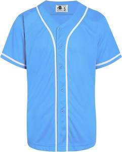 Camiseta de Béisbol MICR@TECH SPORTS, Lisa, con Botones, Manga Corta, con Ribete, Uniforme de Equipo, Color Personalizable - Product Image 5