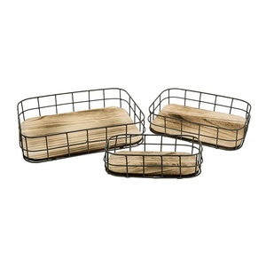 Ensemble de plateaux de service en bois avec poignée pour vaisselle de table ustensiles de cuisine vaisselle Restaurants plateaux de service 3 rectangulaires - Product Image 4