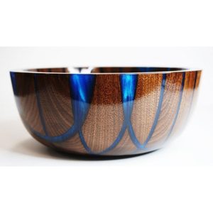 Bol à mélanger pour fête en bois de résine écologique, design artisanal admirable, taille moyenne, bol à servir pour aliments et fruits sur table, Saniya - Product Image 6