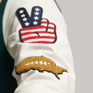 Custom Manufacturer New Arrivals Streetwear Custom Logo <b>Wool</b> Patch Chenille Embroidery Baseball Letterman Varsity Jacket for Men - Product Image 2