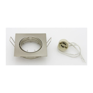 Faretti Quadrati da Incasso Orientabili X LED GU10 Nichel Satinato - Product Image 1
