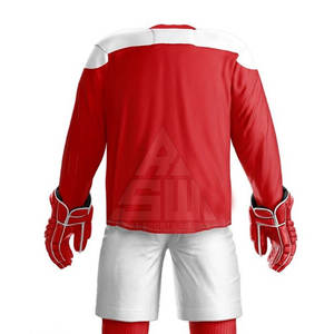 Conjunto de uniforme de hockey sobre hielo personalizado con pantalones de Jersey, diseño transpirable de poliéster 100% ecológico para equipos profesionales personalizados - Product Image 6