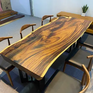 Perkaya ruang hidup Anda dengan kayu Saman: Temukan desain meja yang unik-meja epoksi kayu sampan