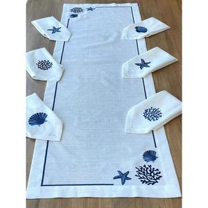 Set Runner e tovaglioli 7 pezzi blu marino - Product Image 2