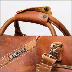 Designer Travel Weekend Overnight Duffel <b>Bag</b> <b>Waterproof</b> Duffel <b>Bag</b> Leather Custom Leather Duffel <b>Bag</b> - Product Image 5